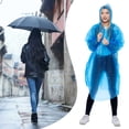 thumbnail image 4 of Chubasquero portátil desechable para adultos con capucha y mangas con cordón para mujeres y hombres FLhrweasw Nuevo, 4 of 9