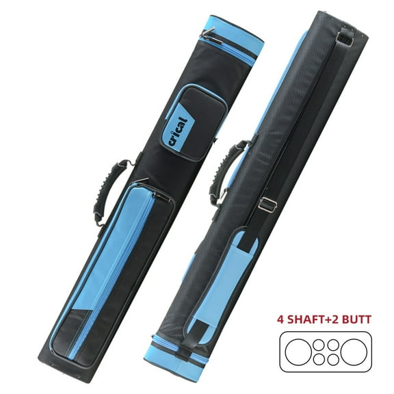 CRICAL pool cue case with 6 Holes Bag, 2x4 Pool Cue Case for Billiard Cue Accessories