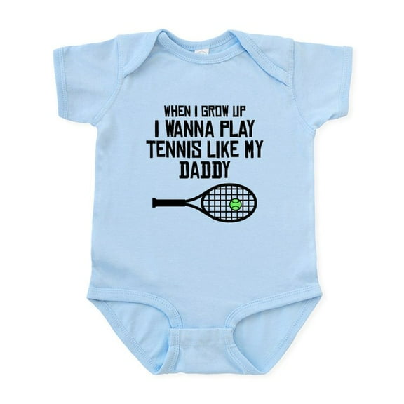 CafePress - Play Tennis Like My Daddy Body Suit - Baby Light Bodysuit, Size Newborn - 24 Months