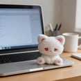 thumbnail image 4 of Cat Plush Toy, Cute Emo Style Stuffed Animal Doll, Soft Fluffy Kitten Plushie for Kids & Adults, Cartoon Cat Pillow for Home Decor & Gift White Cat,, 4 of 9