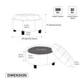 thumbnail image 5 of CQSXDA Upholstered Round Ottoman With Reversible Lid In Beige Fleece Fabric For Living Room Bedroom Office Storage Stool, 5 of 10