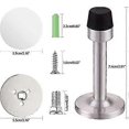 thumbnail image 2 of 2 Pack Stainless Steel Door Stops Wall Mounted & Fittings, Self-adhesive Door Stopper With Rubber Buffer, Screw Fixing Or Stick On Wall Or Sk, 2 of 5