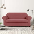 thumbnail image 2 of CHUN YI Stretch 2-Piece Checks Sofa Cover with Cushion Cover Slipcover, 2 of 6
