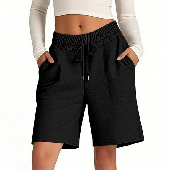 Comfy Shorts for Women, Sports Shorts for Women,Women's Casual Shorts with Pockets Drawstring Elastic Waist for Daily and Sports Wear