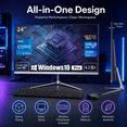 thumbnail image 2 of All-in-One Desktop 24 Inch FHD Intel Core i5-6500 Up to 3.6GHz 16GB RAM 512GB SSD Built-in Webcam Windows 10 White with Wired Keyboard and Mouse, 2 of 9