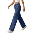 thumbnail image 6 of GUACER Jeans for Women Elastic High Waisted Casual Loose Fit Pull-On Wide Leg Denim Pants, 6 of 6