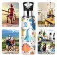 thumbnail image 4 of ALAZA Cute Dinosaurs Cartoon Water Bottle Insulated Flask Stainless Steel Straw Lid 20 oz, 4 of 6