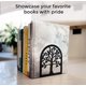 thumbnail image 3 of Bookends Pair - Book Ends to Hold Books, Tree of Life - Home, Office & Bookshelf Decorative Book Stopper - Rust-Proof Metal & Anti-Slip - Shelves Bookend Holder - Black, 3 of 5