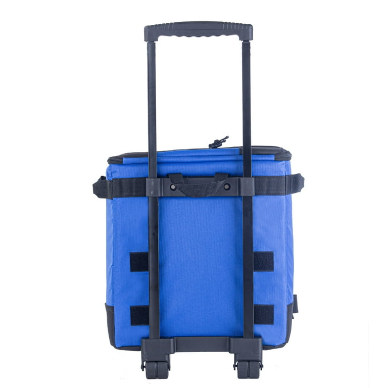 Rolling Cooler HDJ 43L Large Leakproof Soft Cooler Bag with Wheels and Handle for Beach Camping Patio Travel Outdoor Blue
