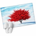 thumbnail image 6 of Red Tree Bathroom Rug Washable 2x3 Entryway Rug Non Slip Blue Sky Landscape Retro Watercolor Front Door Mat Low Pile Indoor Doormat Throw Floor Carpet for Kitchen Bedroom Entrance, 6 of 8