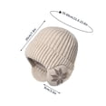 thumbnail image 4 of Domzle Winter Fleece Line Beanie Knit Hats with Ear Flaps for Men Women,Warm Thermal Stocking Caps for Outdoor Cold Weather Khaki, 4 of 6