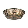 thumbnail image 2 of Meyda Tiffany 108638 22" W Northwoods Moose At Dawn Flush Mount Ceiling Fixture - Copper, 2 of 4