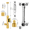 thumbnail image 4 of TOP! Valve Core Remover Tool and HVAC Service Wrench Set with Hex Bit Adapter,Size SAE 1/4 & 5/16 Port,10 PCS Cores Et, 4 of 4