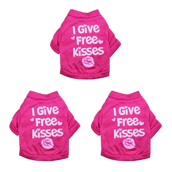 Greeniant Ropa Camisa Carta Patrón Moda Traje Collar Ropa Chaqueta Pequeños Perros Mascotas Chihuahua Bulldog Rose Red S Type1 NO1