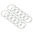 thumbnail image 1 of Unique Bargains 12Pack Cable Key Rings, 6inch(155mm) Wire Keychain Twist Loops, Silver, 1 of 7