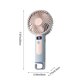 thumbnail image 3 of Ventilador portátil de mano y de escritorio con 120 niveles de velocidad, recargable por USB, pantalla LED, clip mosquetón, diseño compacto y ligero de plástico para viajes y uso al aire libre., 3 of 6