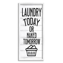 Stupell Industries Laundry Room Rustic Humor Typography Graphic Art White Framed Art Print Wall Art, Design by Kim Allen