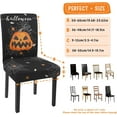 thumbnail image 3 of Halloween Chair Covers Set of 6 Pumpkin Ghost Spider Stretch Parsons Chair Slipcovers for Halloween Dining Room Decor Chairs Seat Protectors (Ghost Spider Web,6PCS), 3 of 6
