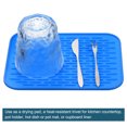 thumbnail image 3 of Silicona Plato Secado Estera 2uds, Antideslizante Calor Resistente Almohadilla Caliente Olla Soporte, Plato Escurridor Estera para Bar Botella Taza Protección-Cielo Azul/Gris, 3 of 5