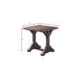 thumbnail image 3 of Bowery Hill Solid Wood End Table with Trestle Base in Walnut, 3 of 3