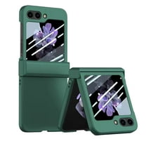 ELEHOLD Full Body Case for Samsung Galaxy Z Flip5 2023,with Built-in Front Screen Protector Hinge Protection Rugged Shockproof Case for Samsung Z Flip5,Green