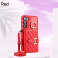 thumbnail image 3 of Case for Samsung Galaxy S21 Plus, Detachable Crossbody Strap & Lanyard Wallet Case with Card Slots, 360° Stand Ring Kickstand Flip PU Leather Protective Cover for Samsung Galaxy S21 Plus, Red, 3 of 11