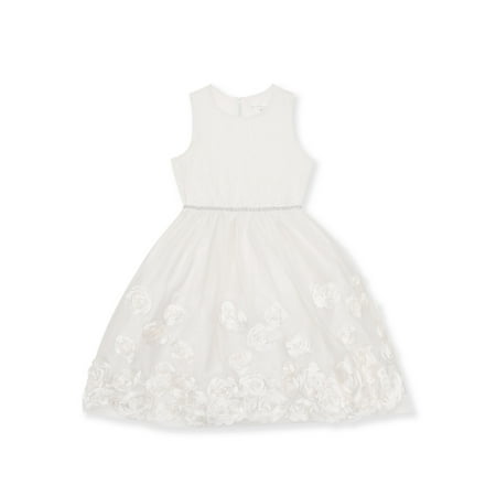 

Nannette Toddler Girls Rosette Dress Sizes 2T-4T