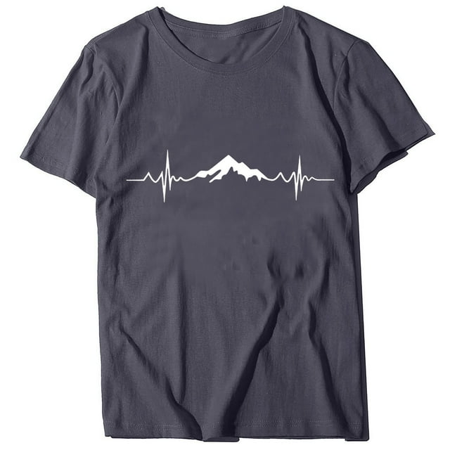 EQWLJWE Hauts pour Femmes T-Shirt Graphique Surdimensionné Manches Courtes Col Rond Épaule Tombante Décontracté Liquidation