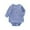 Blue, variant on Baby Bear Embroidery Side-Snap Long Sleeve Bodysuit Toddler Neutral Casual Romper Size:0-2 Months