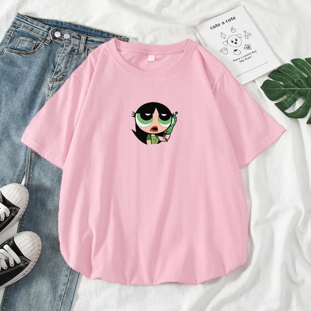 SASSYME Women's Summer T-shirt Fashion Women's Head Loose T-shirt Women's Summer Women's Couple Wearpangjing