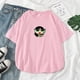 thumbnail image 1 of SASSYME Women's Summer T-shirt Fashion Women's Head Loose T-shirt Women's Summer Women's Couple Wearpangjing, 1 of 4