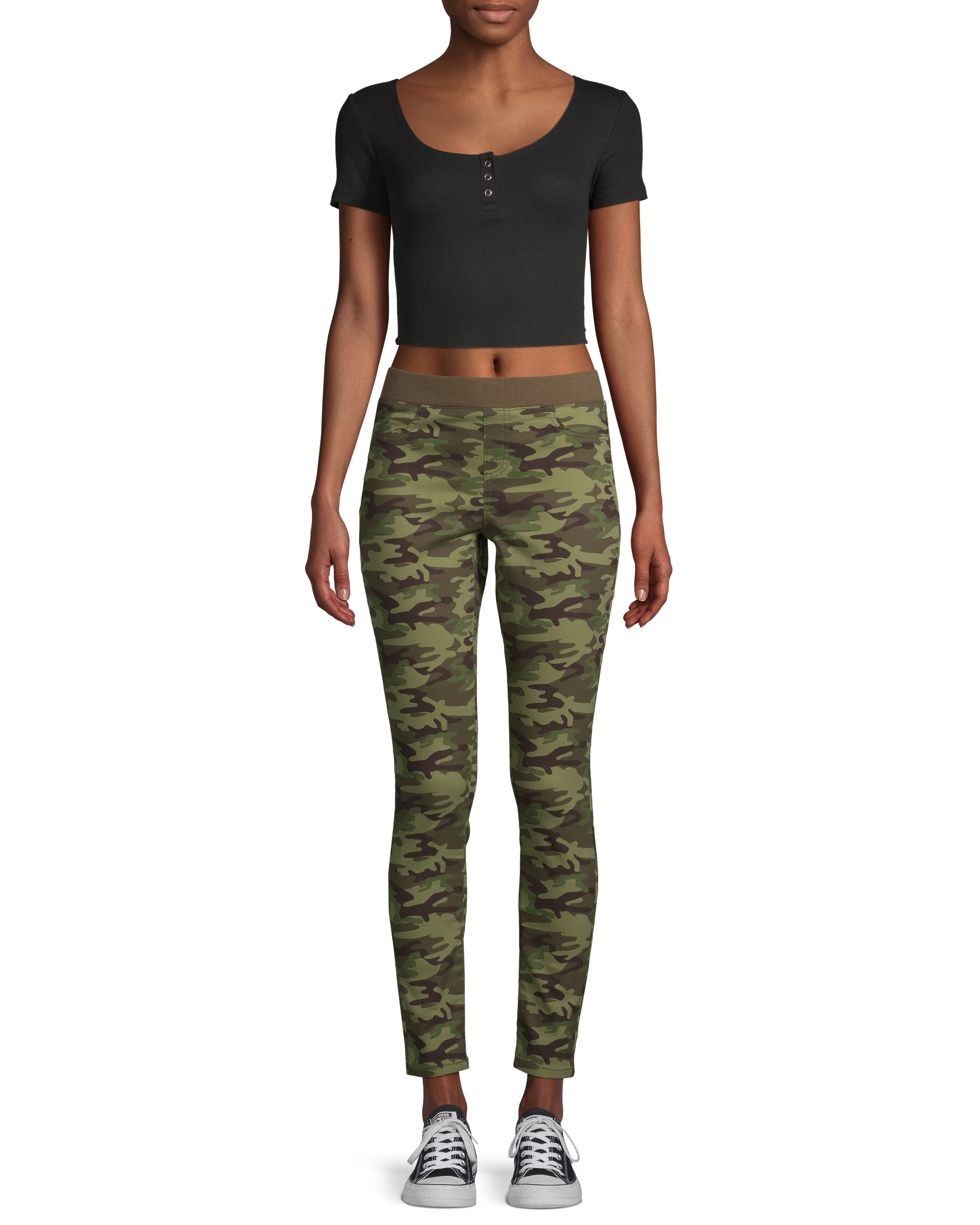 Knit Woven Jeggings 