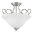 thumbnail image 3 of Westinghouse 2-Bulb Ceiling Light Fixture, Brushed Nickel and Frosted Glass, 3 of 5