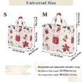 thumbnail image 2 of FORMRS Womens Corduroy Tote Bag Crossbody Shoulder Handbag with Pocket, Red Christmas Gift Pattern, 2 of 7