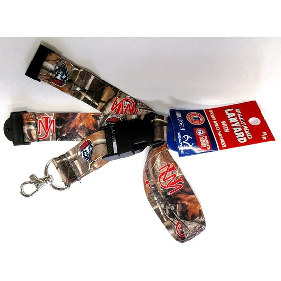 University of New Mexico Lobos Camo Lanyard Keychain Double Sided Breakaway Safety Design Adult 18 Inch