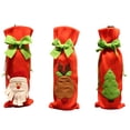 thumbnail image 2 of Yuarrent Cubierta de botella de vino Cordón Santa Claus de comedor de Navidad Bordado a prueba de polvo Ropa de encaje Accesorios de regalo de Kits de decoración para fiestas Árbol de Navidad Yuarrent HA070039-03B, 2 of 6