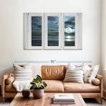 thumbnail image 2 of Elephant Stock Window To Moonlit Beach Wall Art - Horizontal Multi Panel Canvas - Living Room Wall Decor - Nature Multi Panel - Gray And Blue Decor - 57" x 36", 2 of 8