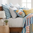 thumbnail image 2 of Levtex Home - Sol Stripe Quilt - Euro Sham - Stripe - Bliue and White - Quilt (26x26in.) - Reversible - Cotton, 2 of 3