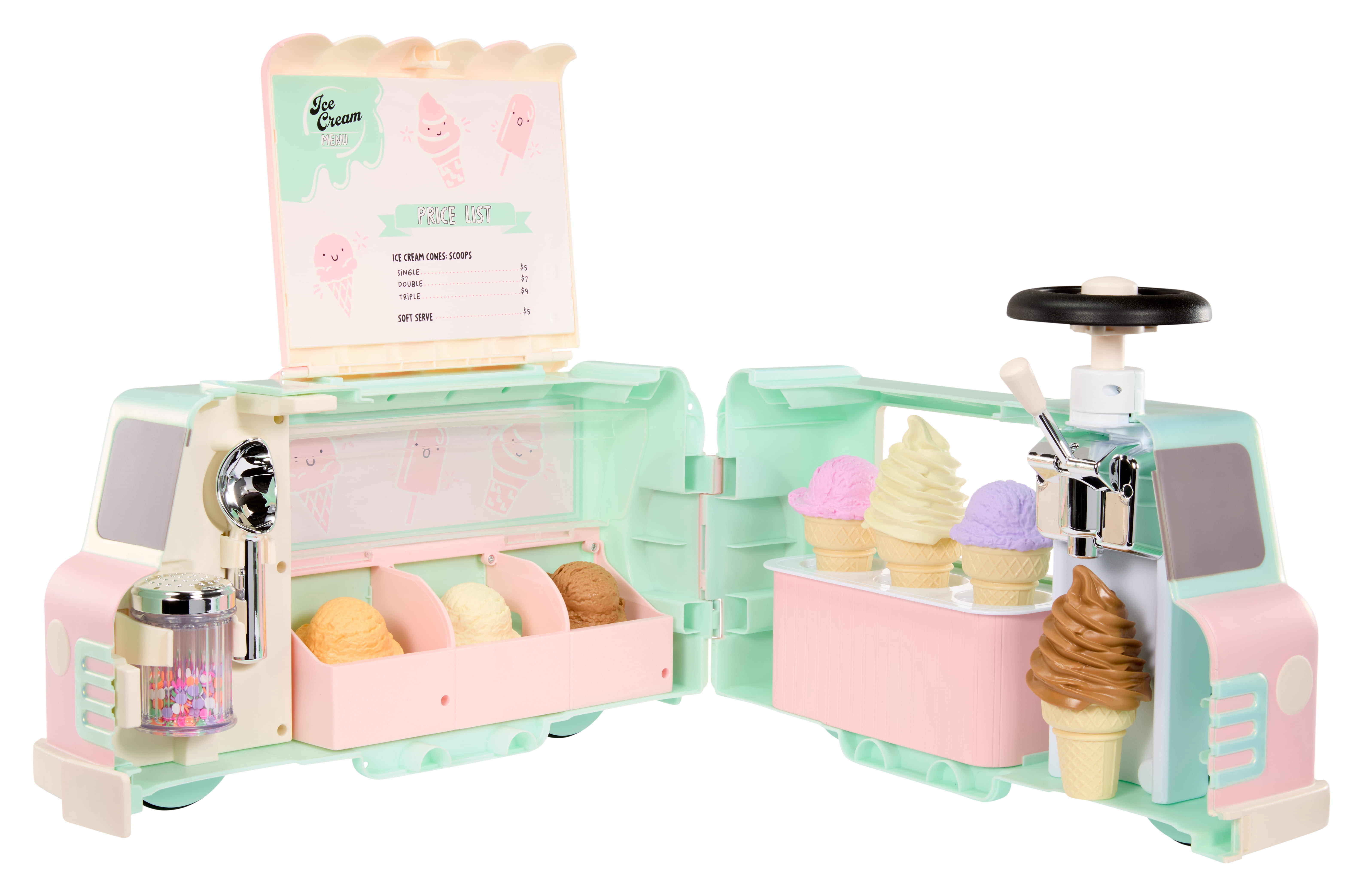 Little Tikes Sweet Spaces Ice Cream Scoot ‘n Serve Ride-On with Accessories