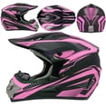 thumbnail image 2 of Motocross Helmet,Youth Kids Trend Full Face Helmet,ATV Motorcycle Helmet,Dirt Bike Downhill Off-Road Mountain Bike Helmet,DOT Certified,4-Piece Set (Pink, S), 2 of 6