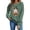 Green#10, variant on Yteetum Women's Cotton Sweatshirts Oversized Crewneck Long Sleeve Halloween Cute Ghost Print Hoodless Sweatshirt Womens Causal Round Neck Loose Lightweight Comfy Sweat Shirts
