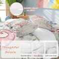 thumbnail image 5 of Easter Gnome Twin Size Comforter Set, Pink Blue Green Easter Eggs Floral Leaf Linen Texture Bedding for All Seasons, 4 Pcs Bed Set, 1 Quiltcover (68"x86") ,1Sheet(67"x116"), 2Pillowcases (30"x20"), 5 of 12