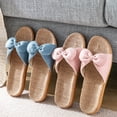 thumbnail image 6 of ZTTD Women's Summer Home Indoor Non Slip Color Linen Flat Bottom Comfortable Slippers Blue, 6 of 8