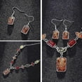 thumbnail image 2 of New Arrival !!! Square Oval Amber African Style Women Necklace Hook Earrings Party Jewelry Set, 2 of 5