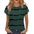thumbnail image 2 of Tittly T Shirts for Women Spring Tops for Women Womens Summer Tops Short Sleeve Shirts Crew Neck Cute Trendy Tunic Blouses Graphic Tees Tshirts Shirts Green S, 2 of 4