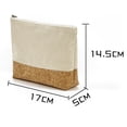 thumbnail image 2 of WRISTBIQUE 1Ud Bolsa De Lona Beige Con De Madera Para Cosméticos Y Artículos Personales, 2 of 8