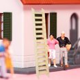 thumbnail image 3 of ColoMX Mini casa escalera de madera escalera en miniatura escalera pequeña mini decoración del paisaje de la casa, 3 of 8