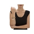 thumbnail image 3 of PalmBeach Jewelry Round Crystal Butterfly Charm Tri-Tone 3-Piece Stretch Bracelet Set in Rose Tone Goldtone and Silvertone 8", 3 of 4