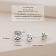 thumbnail image 5 of 925 Sterling Silver Stud Earrings | AAA Cubic Zirconia | Rhodium-Plated Studs | Hypoallergenic | 3-6mm, 5 of 5
