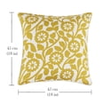 thumbnail image 4 of Throw Pillow Cushion Covers 18x18 Inch Yellow Floral Decorative Jacquard Square Pillow Sham for Couch Bed Sofa, 4 of 7